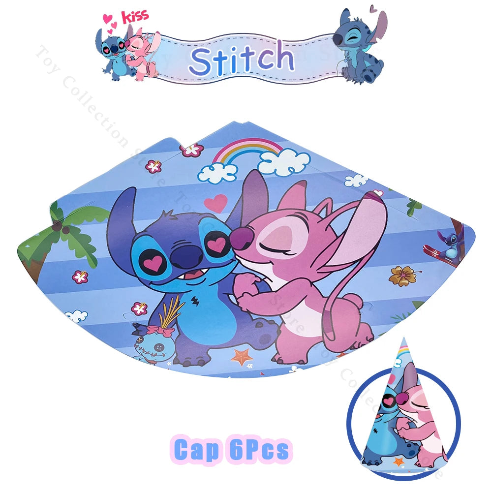 Lilo and Stitch Cartoon Children's Birthday Party Decoration Paper Plate Latex Foil Ballon Tablecloth Baby Shower Party Supplies