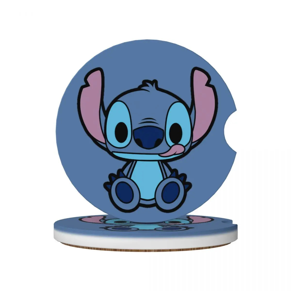 Kawaii Stitch Cartoon Car Cup Coaster 2PCS Universal Cup Holders Embedded in Ornaments Coaster Car Interior Accessories
