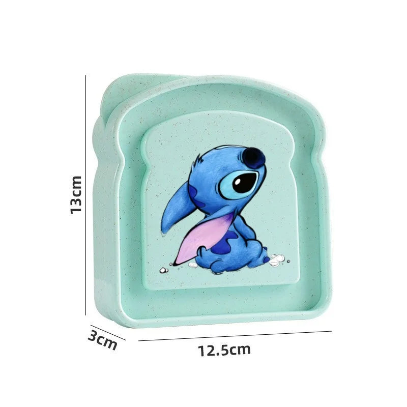 Stitch Sandwich Containers Lunch Box Toast Storage Box with Lid Portable Food Storage Case Reusable Microwave Lunch Case Gifts