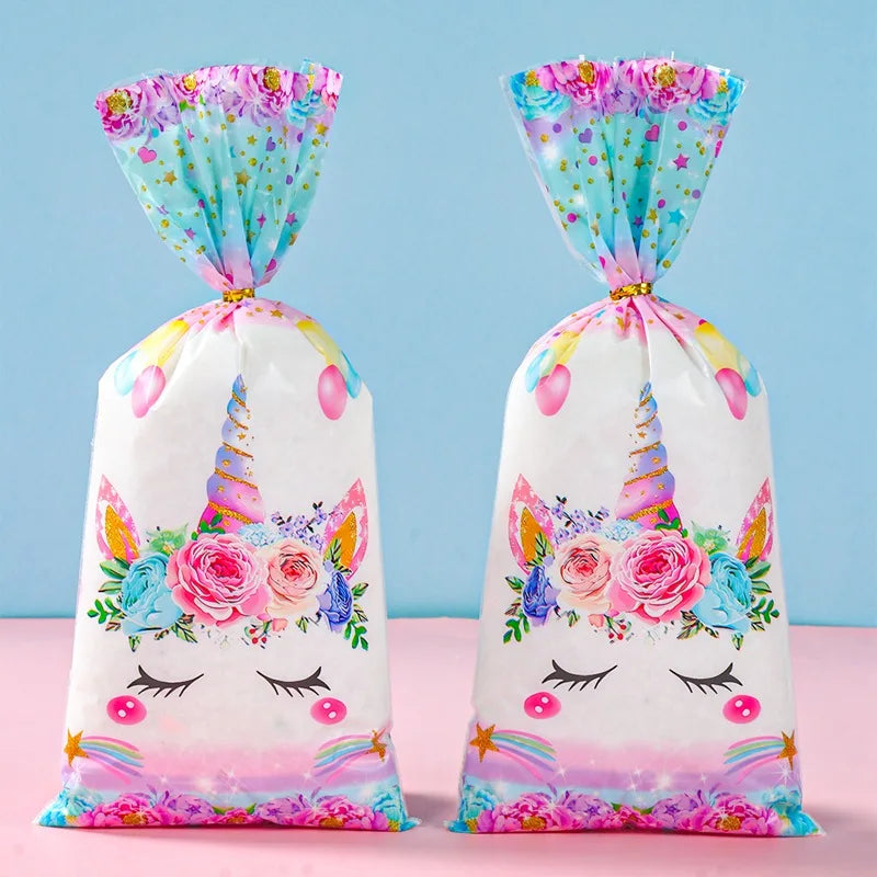 Rainbow Unicorn Handbag Candy Bag Happy 1st Birthday Party Decorations Kids Favors Gift Unicorn Box Baby Shower Girls Supplies