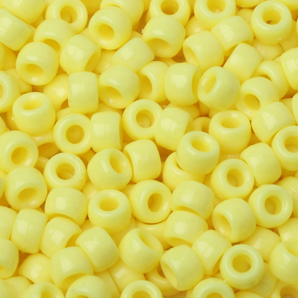 100pcs Luminous Pony Beads 6x9mm Acrylic Beads Big Hole Spacer Beads For Diy Craft Jewelry Charms Bracelets Making Hair Supplies