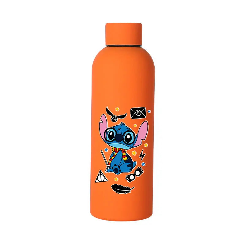 Lilo&Stitch Insulated Cup Sports Small Mouth Bottle Angel Colour Double-layer Vacuum Stainless Steel Cola Coffee Frosted Bottle