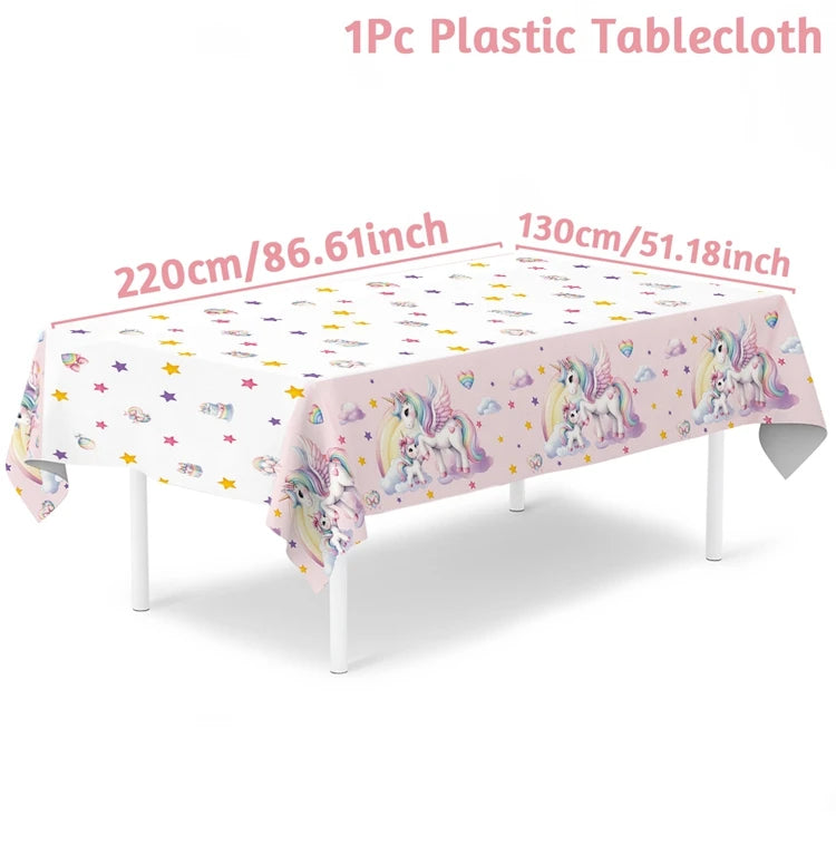 Unicorn Party Supplies Rainbow Unicorn Paper Plates Cups Napkin for Baby Shower First Girls Birthday Party Decorations
