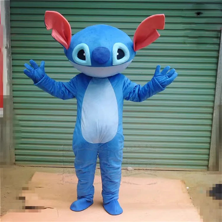 New Blue Lilo & Stitch Mascot Costume Anime Cartoon Character Advertising Fancy Dress Animal Carnival Party Adult Cosplay Suits