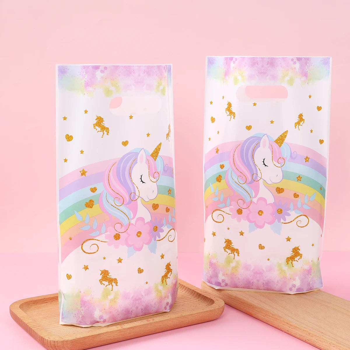 10/25/50pcs Handbag Candy Bags Unicorn Birthday Party Decor Kids Gift Packing Bag 1st Birthday Baby Shower Girl Party Supplies