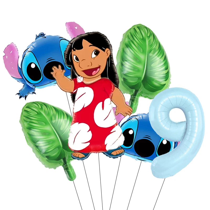 Lilo & Stitch Party Balloons Stitch Number Balloon Garland Arch Kit Baby Shower Birthday Party Decor Kids Toy Gift