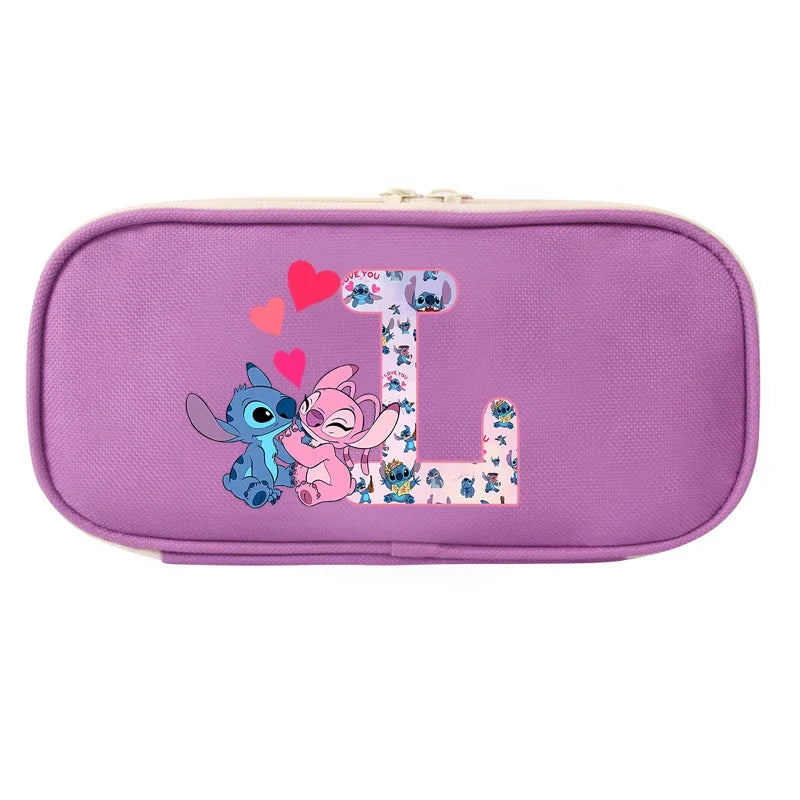 Lilo&Stitch Pencil Box Letter A B C Student School Supplies Stationery Kids Penbag Pencilcase Kawaii Boy Girl Birthday Cute Gift