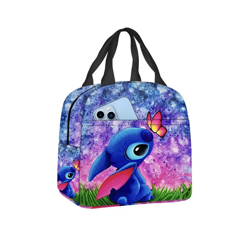 MINISO Stitch Children's Lunch Bag Primary School Lunch Box Bag Children's Best Gift Cartoon Mochila Best Gift for Children