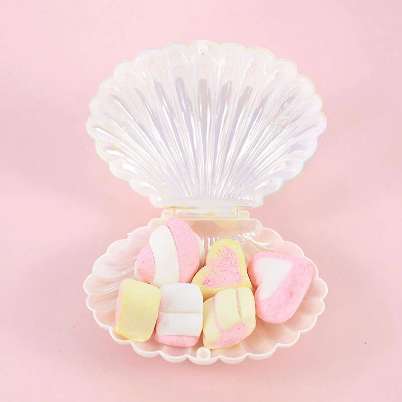 5/10pcs Shell Shaped Candy Gift Box Girls Mermaid Birthday Party Decor Wedding Baby Shower Favors Christmas Jewelry Storage Box