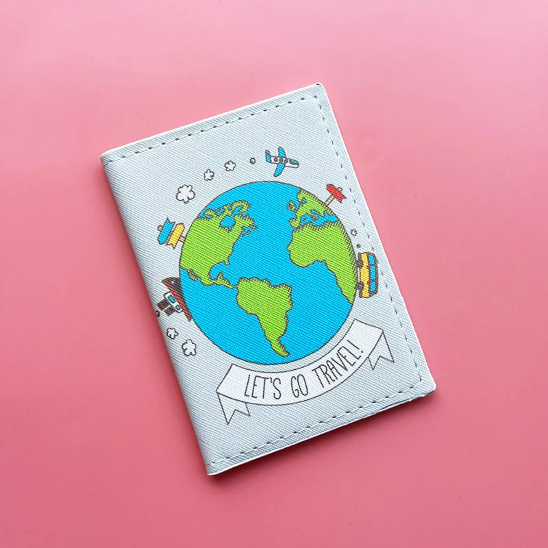 PU Leather Travel Passport Cover Girls Boys Multifunction Credit Card Organizer Case Men Women Passport Holder