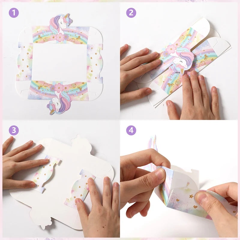 Unicorn Snack Boxes Rainbow Unicorn Birthday Party Decoration Wedding Girls Birthday Party Supplies  Baby Shower Decoration