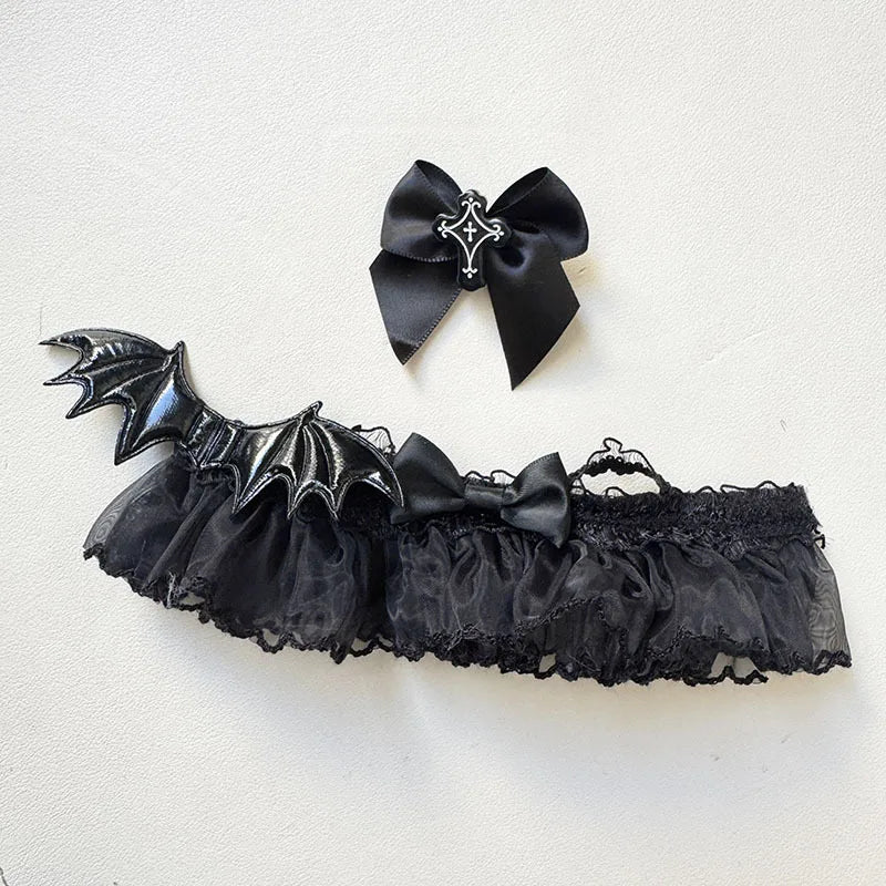 Labubu Clothes Fashion Gothic Style Skirt Labubu Doll Clothes Pendant Little Devil Strap Skirt 15/17cm Plush Doll Universal