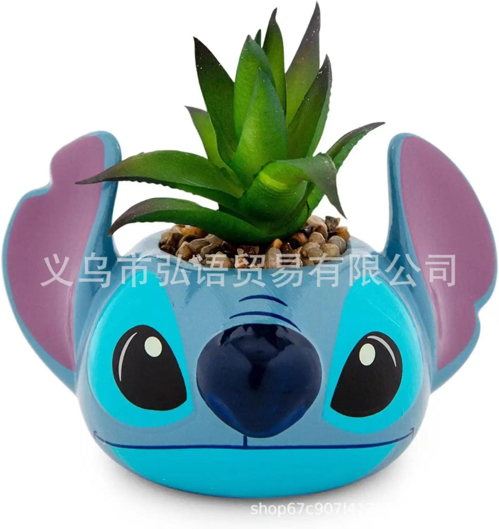 Cute Animation Stitch Succulent Flowerpot Home Desktop Courtyard Office Decoration Cute Flowerpot Decoration Potted Plant