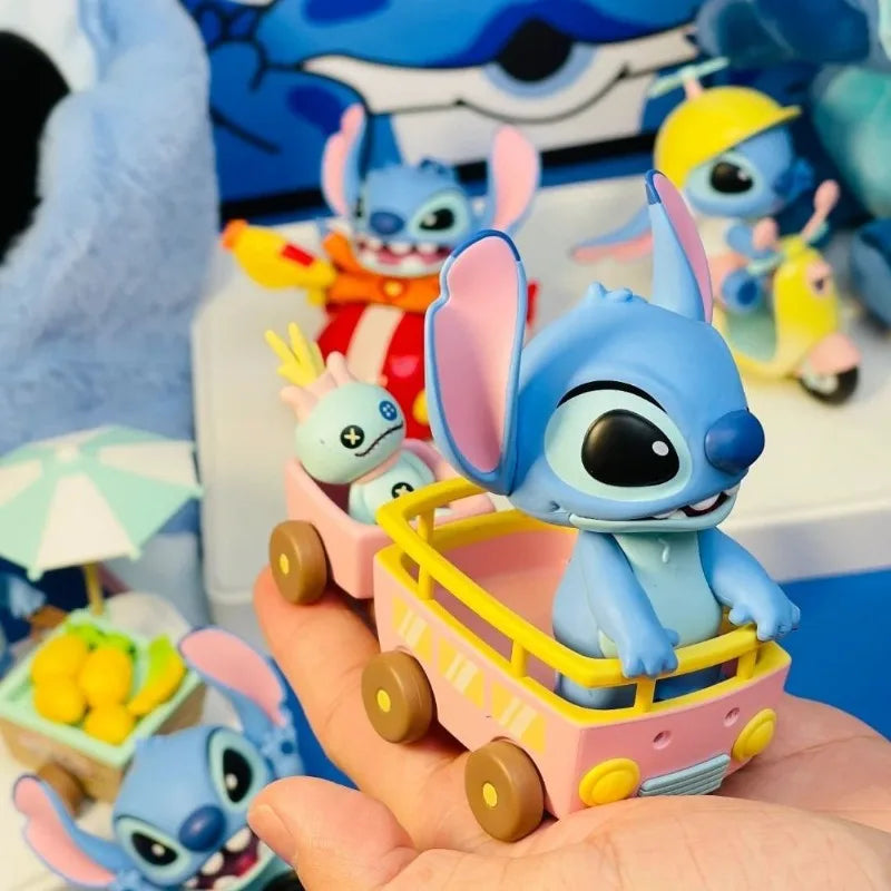 Stitch Lilo and Stitch Cartoon Cute 3D Doll Summer Beach Series Desktop Ornaments Car  Decoration Birthday  Gifts for Friends