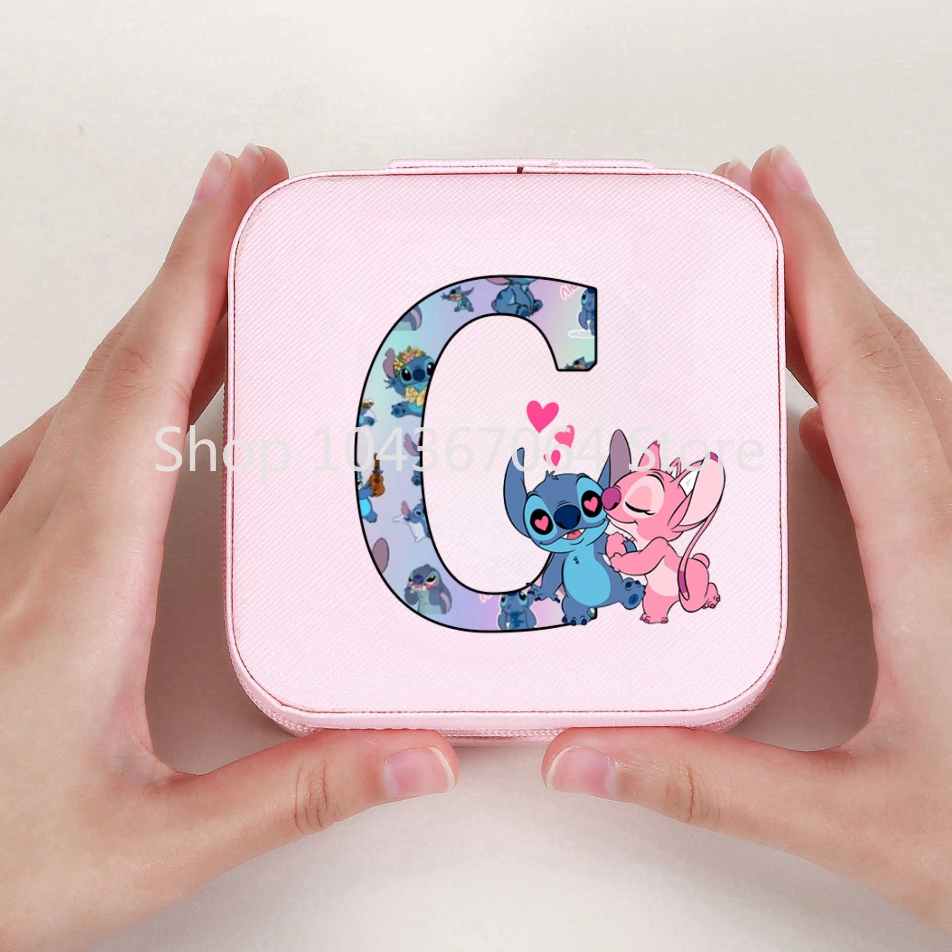 Portable Stitch Jewelry Box Organizer Storage Box Travel Jewelry Case Earrings Necklace Ring Stitch Jewelry Boxes Birthday Gifts