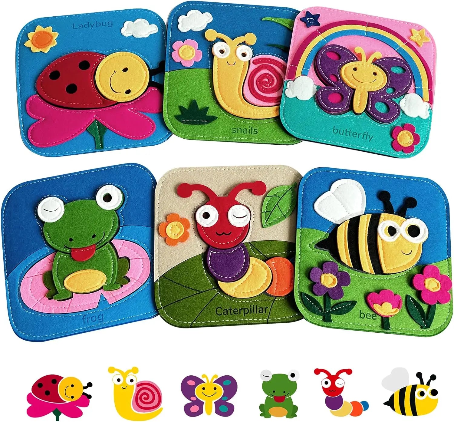 Montessori Toys Busy Book for Kids Color Shape Animal Cognition Early Education Toys Giraffe Quiet Book Fine Motor Toys