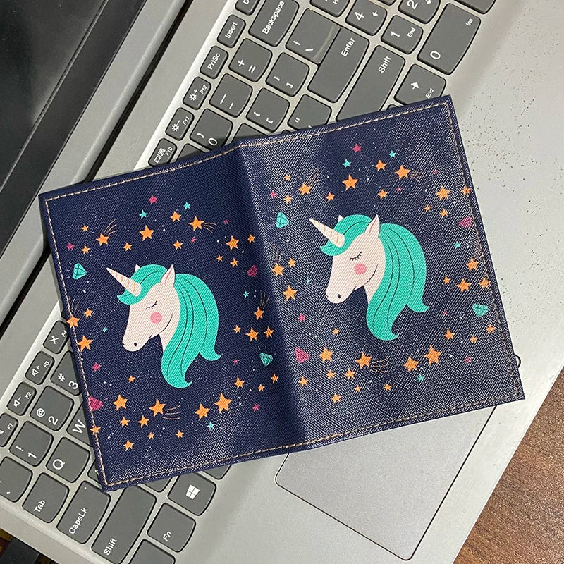 Cartoon Cute Passport Holder Boy Girl Travel Wallet Soft PU Covers for Passports Card Holder