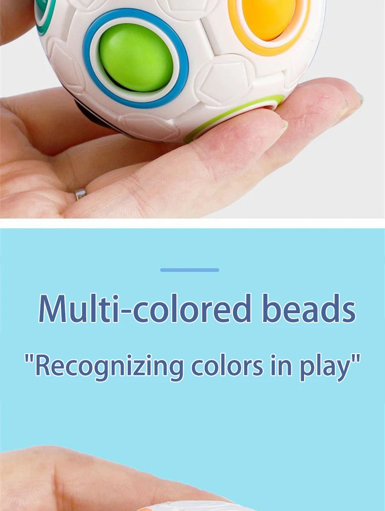 Kids Antistress Cube Rainbow Ball Puzzles Football Magic Cube Educational Learning Toys for Children Adult Stress Reliever Toys