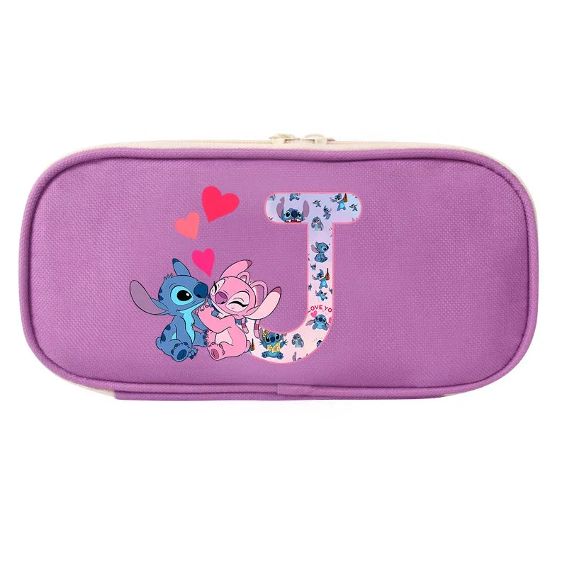 Lilo&Stitch Pencil Box Letter A B C Student School Supplies Stationery Kids Penbag Pencilcase Kawaii Boy Girl Birthday Cute Gift
