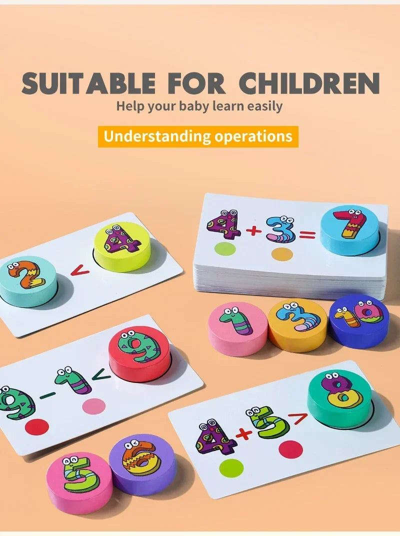 Kids learning 1-10 Numbers Counting Toy, Digital operation card, Digital Math Match Game Toys, Halloween/Christmas