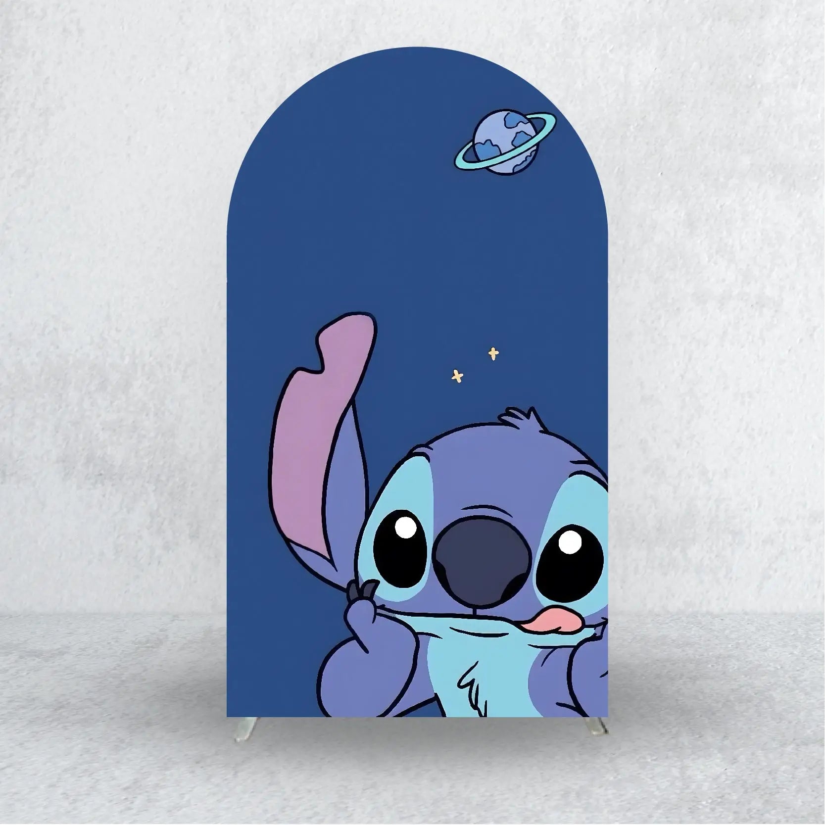 Lilo and Stitch Backdrops Arch Cover Elastic Fabric Kids Birthday Party Custom Decoration Supplies Photo Background Banner Props