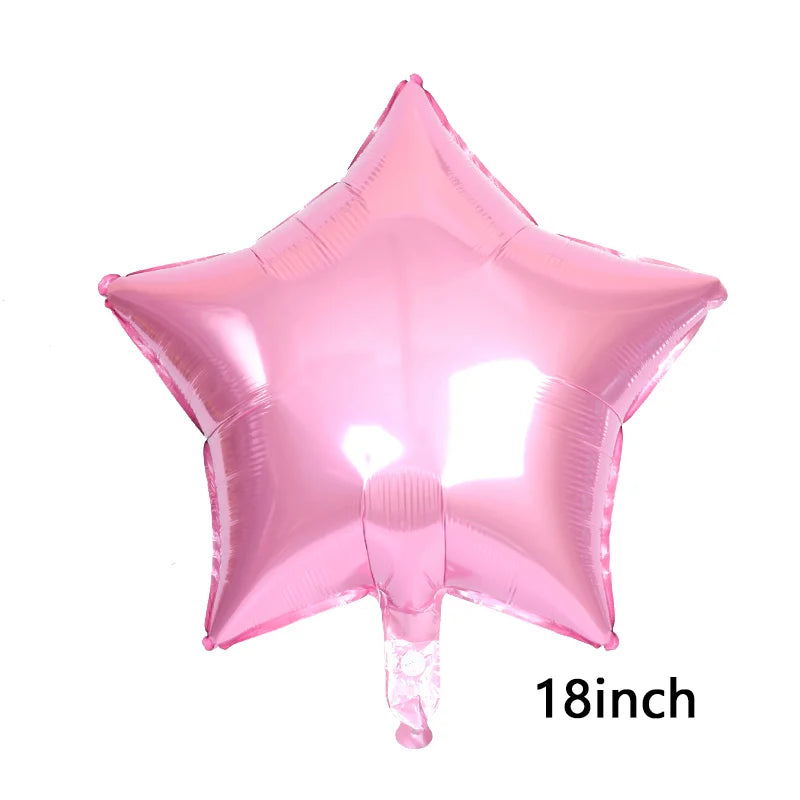 Rainbow Unicorn Foil Balloon 32inch Number Pink Star Balloons Unicorn Theme Kids Birthday Party Decorations Baby Shower Globos
