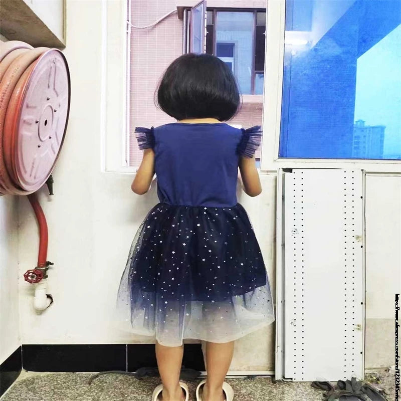 Lilo And Stitch Dresses Girls Dress Cartoon Princess Dress Kids Costume 3D Print Beautiful Skirt 1-10 Years Child Clothes
