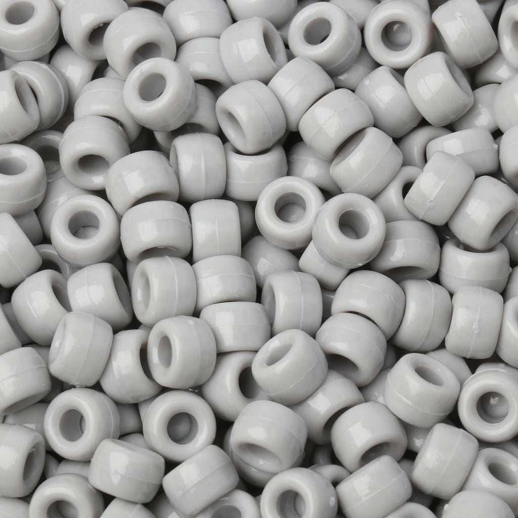 100pcs Luminous Pony Beads 6x9mm Acrylic Beads Big Hole Spacer Beads For Diy Craft Jewelry Charms Bracelets Making Hair Supplies