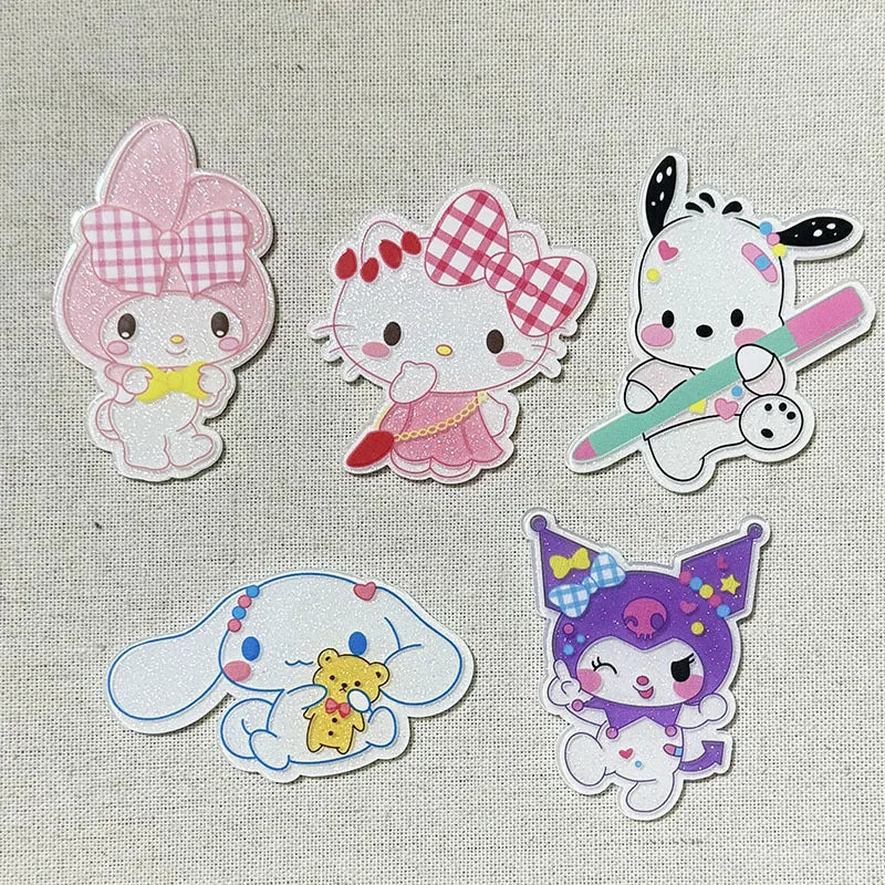 2pcs Cartoon Sanrio Acrylic Flatback Accessories DIY Hair Accessories Hairpin Jewelry Jewelry Mobile Phone Case Charms