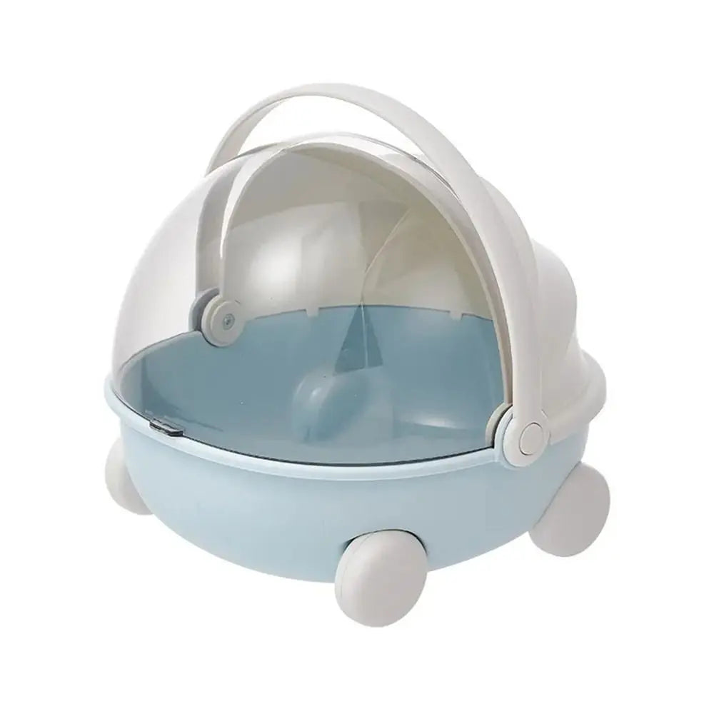 Cute Baby Cradle Shape Desktop Storage Box Doll Baby Bed for Labubu Storage Container Storage Trunks