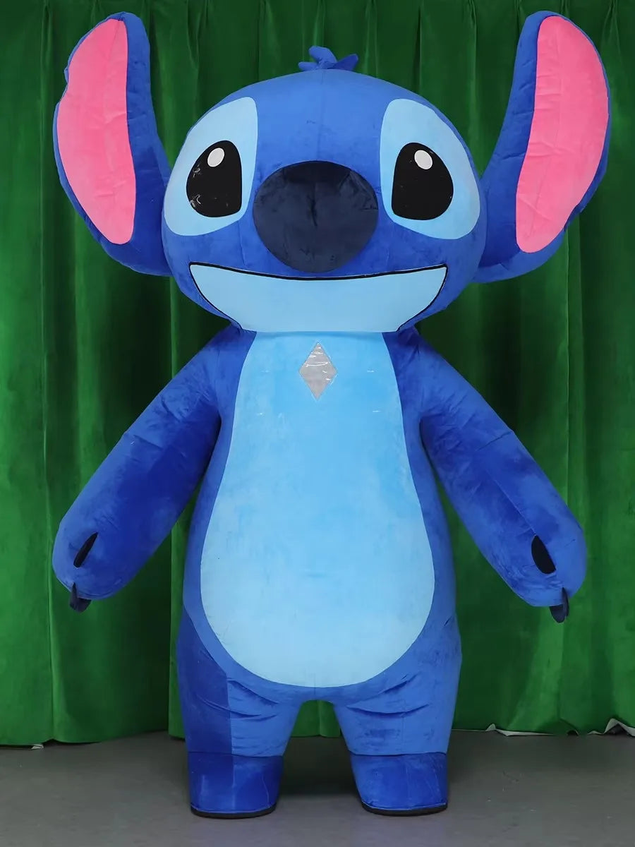 2m/2.6m Giant Blue Lilo & Stitch Mascot Costume Inflatable Cosplay Suits Anime Cartoon Character Inflatable Costumes For Adults