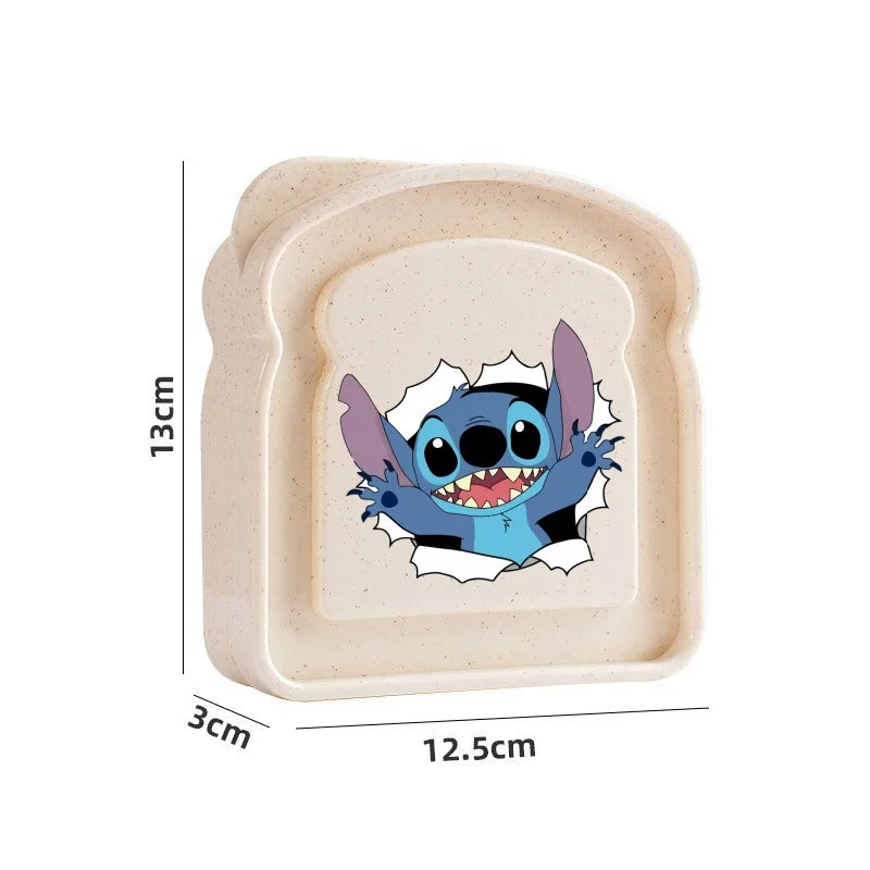 Stitch Sandwich Containers Lunch Box Toast Storage Box with Lid Portable Food Storage Case Reusable Microwave Lunch Case Gifts