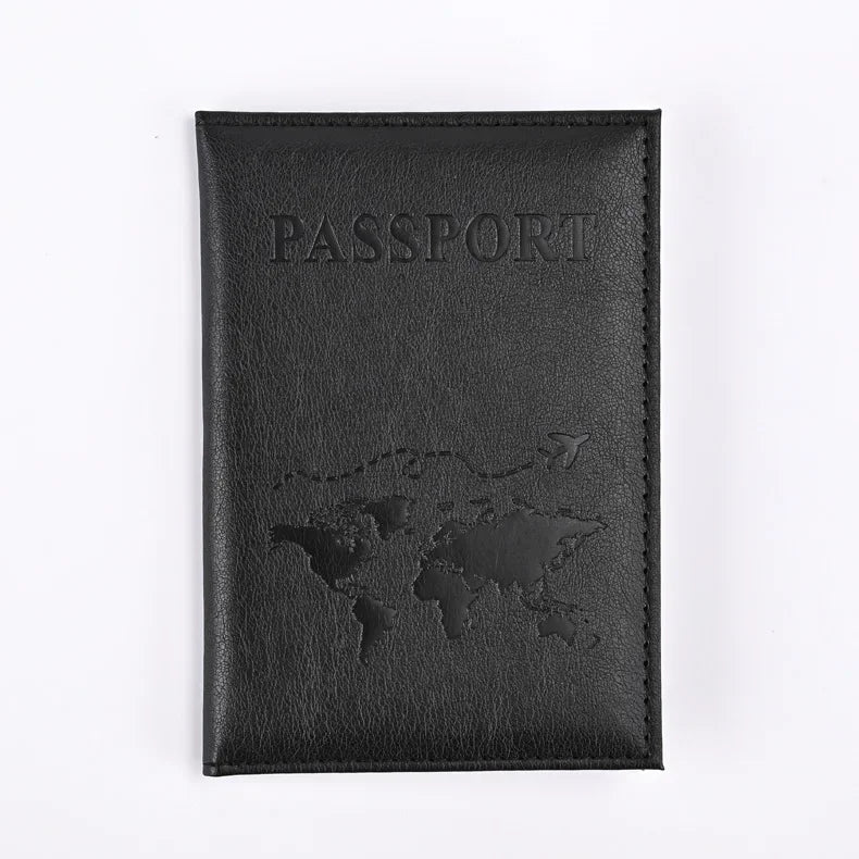 Unisex Airplane Passport Cover Women Men Travel Passport Case Leather Pink Cute Passport Wallet Purse Girl Card Holder Bags