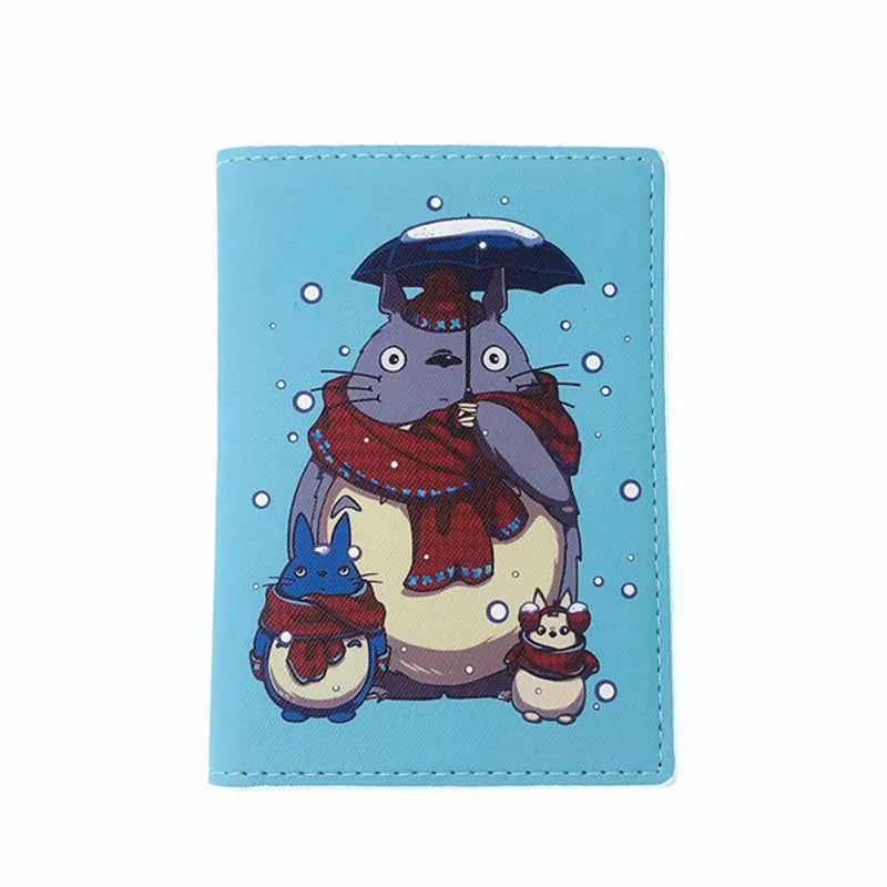 Anime Cartoon Passport Cover Women Girl ID Bank Card Address Holder Boarding Travel Accessories PU Leather Passport Case Wallet