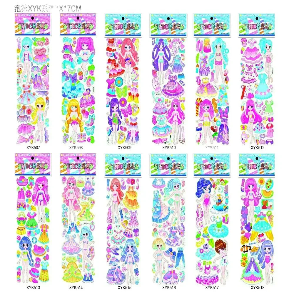 Cartoon Stickers for Kids Birthday, Party Favors for Boys and Girls, 3D Pinata, Goodie Bag Fillers, Giveaway Gift, 20 Pcs