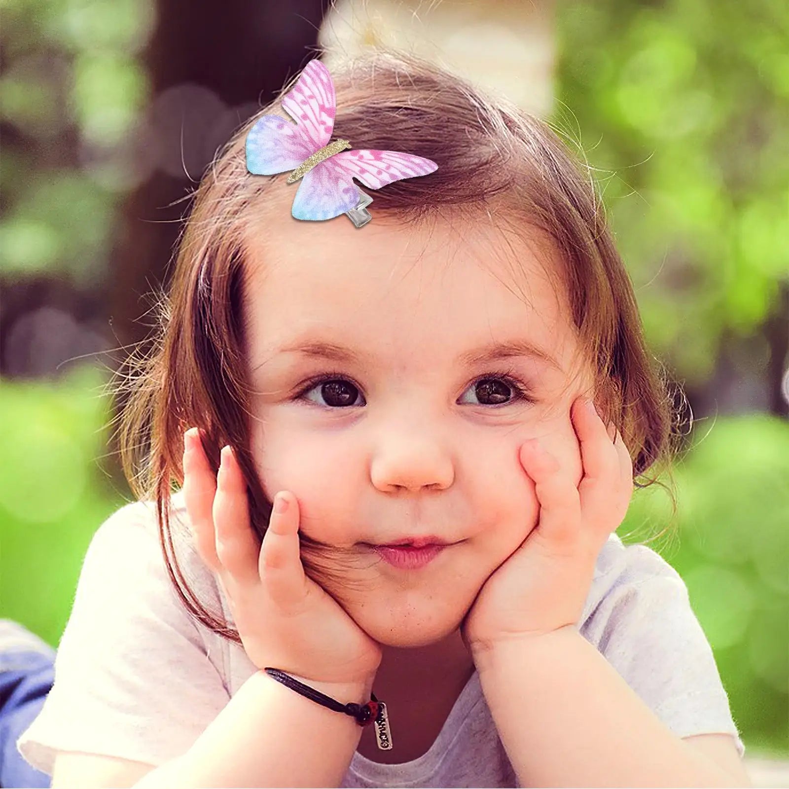 10 Pcs Butterfly Hair Clip Charm Hairpins Girls Catchers Hairdressing Clips Polyester Kids Decor