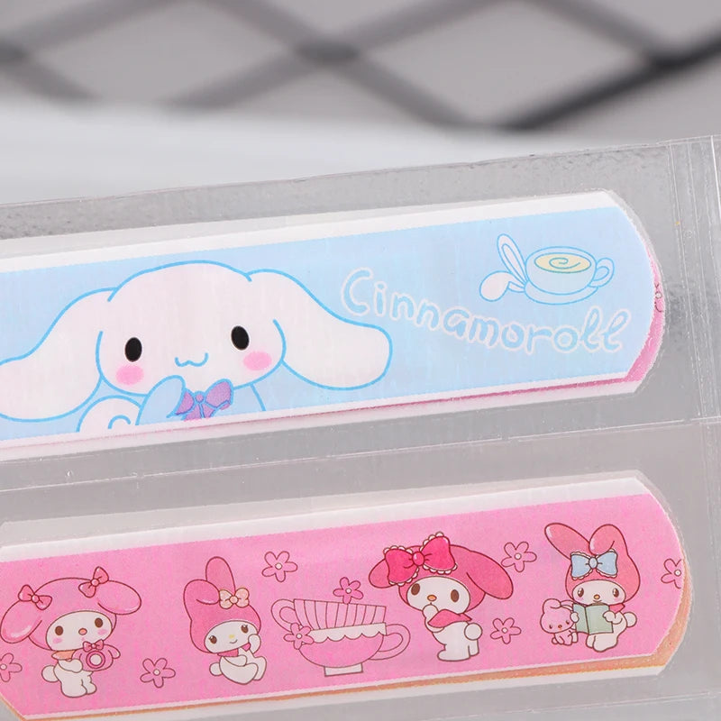 24Pcs Sanrio Cartoon Band Aid Waterproof Breathable Hemostasis Adhesive Bandages First Care Cuts Scratches Band-Aids For Kids