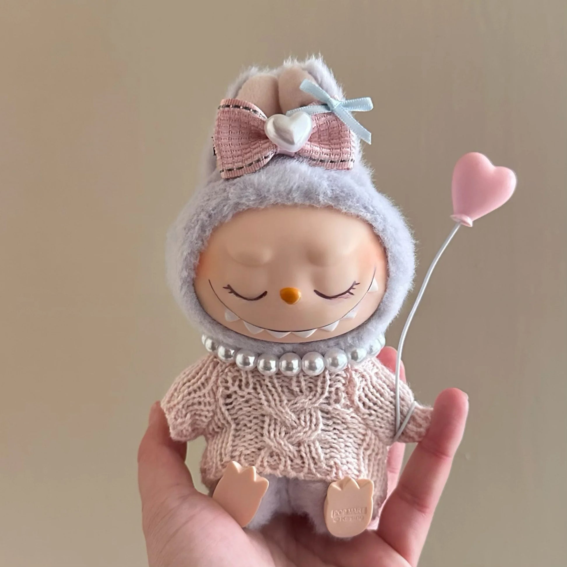 17cm labubu clothes outfit Plush doll clothes Macaron Cute Clothing DIY Kid Gift  Dog Clothes Hair accessories v1 v2 clothes