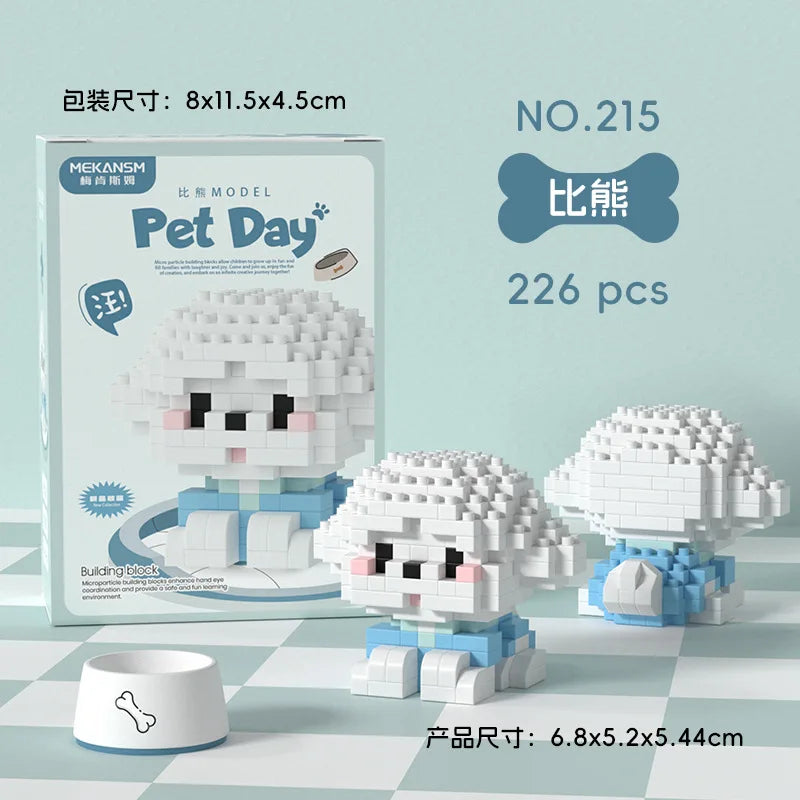 Cat Animal Brick Toy for Children Girls 8 To 10 Years Old Birthday Gifts Construction Block Set Mini Building Blocks Educational