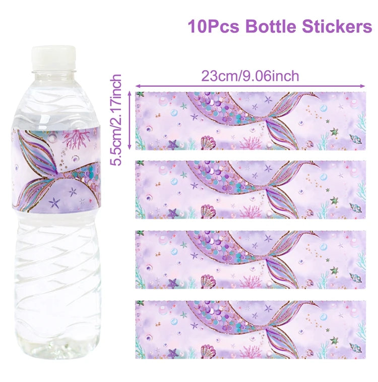 Little Mermaid Party Decor 1st One Birthday Party Kids Girl Mermaid Party Gifts Mermaid Brithday Party Supplies Baby Shower