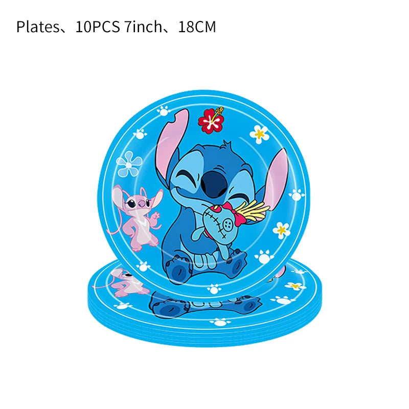 Stitch Party Supplies For Child Lilo And Stitch Birthday Party Decorations Balloons Banner Tablecloth Backdrop Tableware