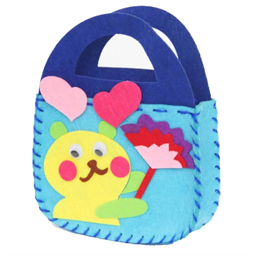 Non-Woven Fabric DIY Handbag Children Craft Toy Mini Bag Non-woven Cloth Colorful Handmade Bag Cartoon Animal Children Handbags