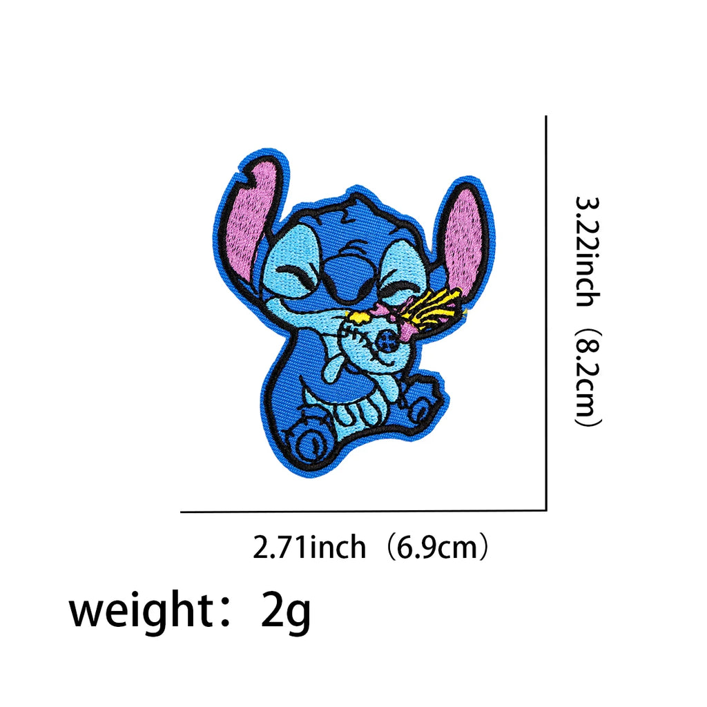 Cute Stitch Patches On Clothes Cartoon Mushu Dragon Embroidered Patches Animals Badges Iron On Patch DIY Clothing Accessories
