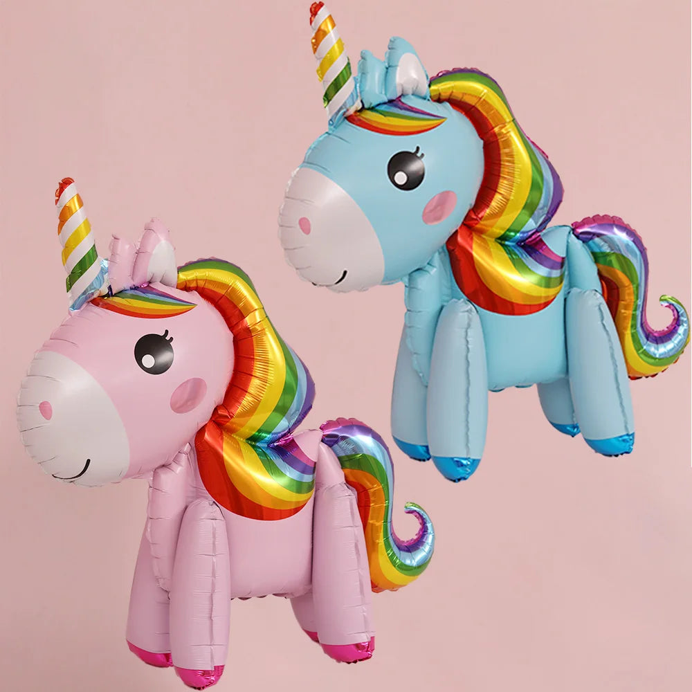 Baby Shower 3D Giant Unicorn Balloon Inflatable Rainbow Horse Balloons Kid Toy Unicorn Birthday Party Decoration Ballon Supplies