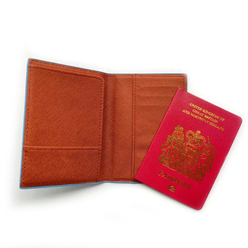 Flower and Plants Passport Cover PU Leather Travel Passport Holder for Girls Business Card Case Plane Ticket Card Holders Women