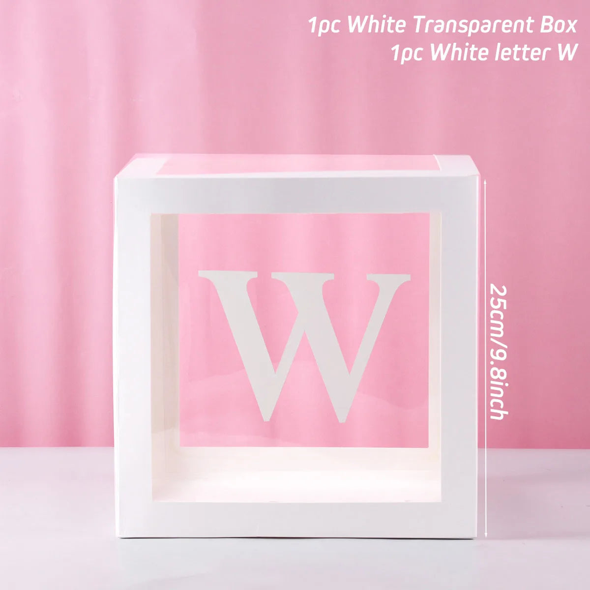 Transparent Baby Shower Box Boy Girl Birthday Decor 1st One First Birthday Wedding Party Decor Christening Babyshower Supplies