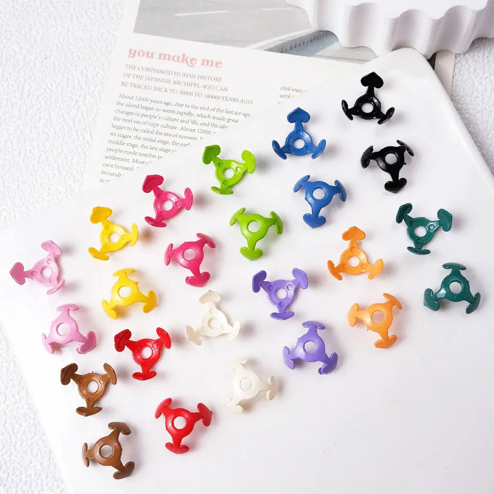 Colorful Star Round Torus Beads For Jewelry Making DIY Decorations Earrings Bracelet Necklace Charms Kids Hair Rope Accessories