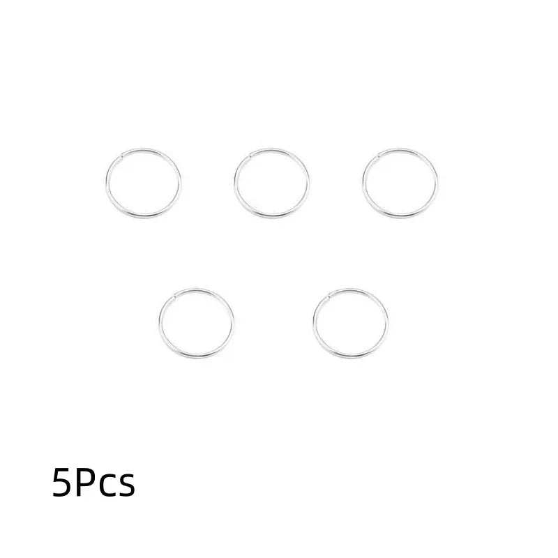 30Pcs/Lot Mix Color Charms Hair Braid Dread Dreadlock Beads Clips Cuffs Rings Hoop Adjustable Jewelry 14MM Clasps Accessories