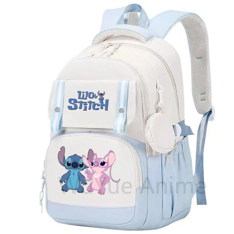 Anime Lilo Stitch Backpack Large Capacity Bookbag for Boy Girl Men Women Leisure Waterproof Laptop Travel Bag Kid Gift Mochila