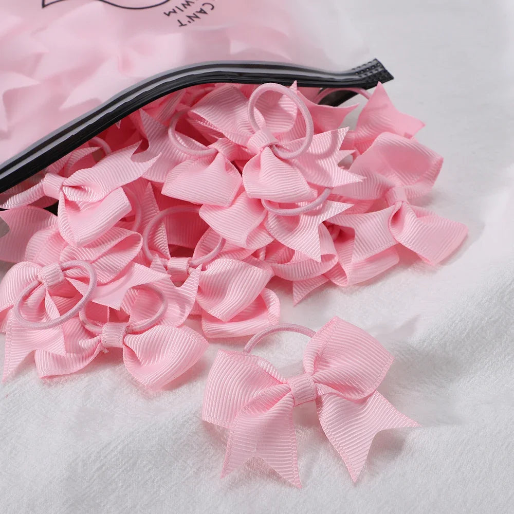 5Pcs Children Hair Ties Headdress Girls Scrunchies Elastic Hair Band Kids Hair Rope Bow Rubber Band Set Baby Accessories